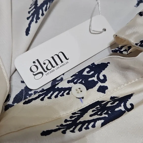 Glam Cream and Navy Casual Dress - Picture 10 of 12